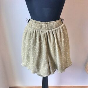 MUSTARD SEED Flowy Beach Shorts Tan Taupe Floral Print Flouncy High Rise NWT